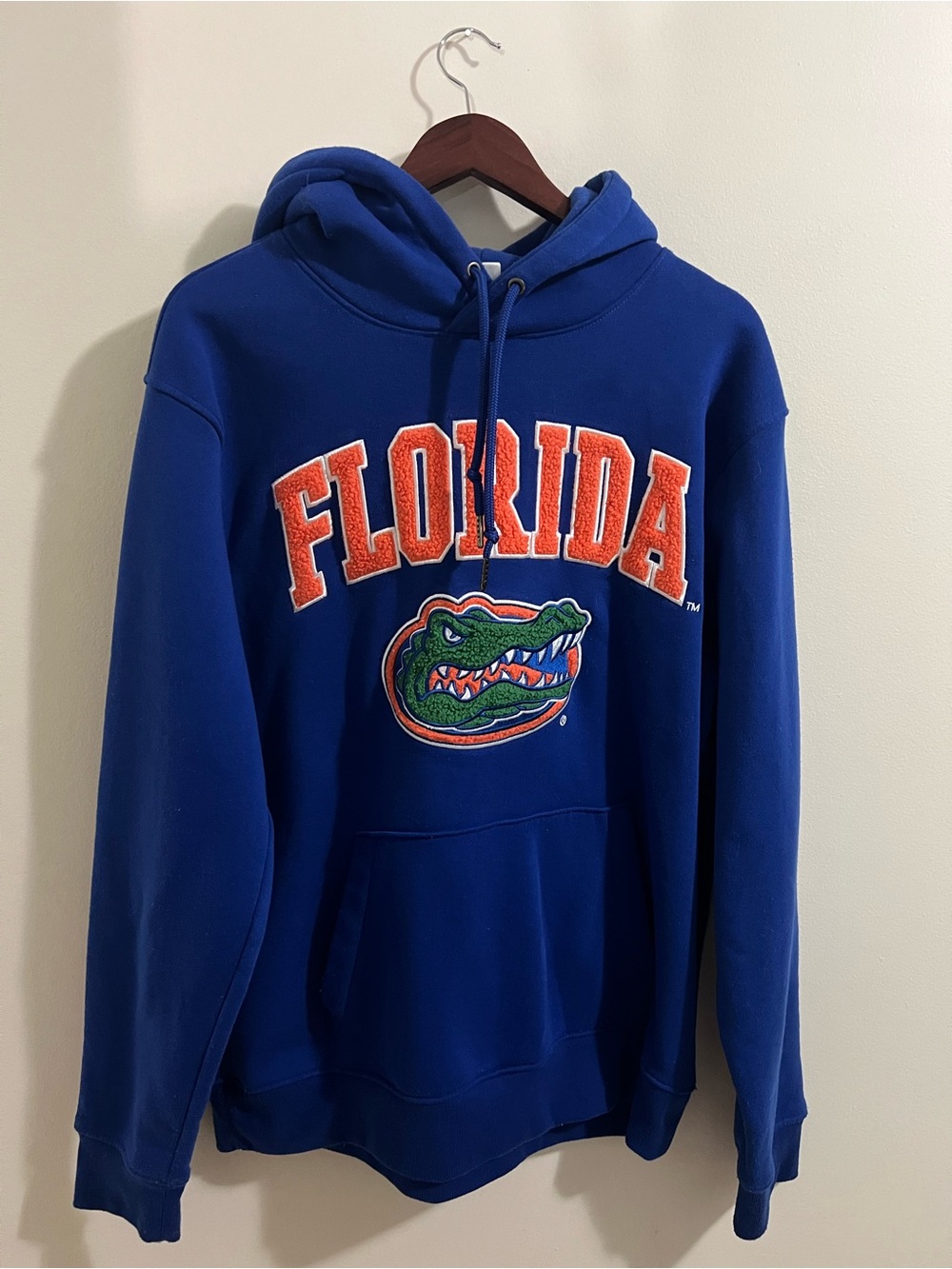 University of Florida Gators Chenille Hoodie Royal Blue Mens XL Extra Large